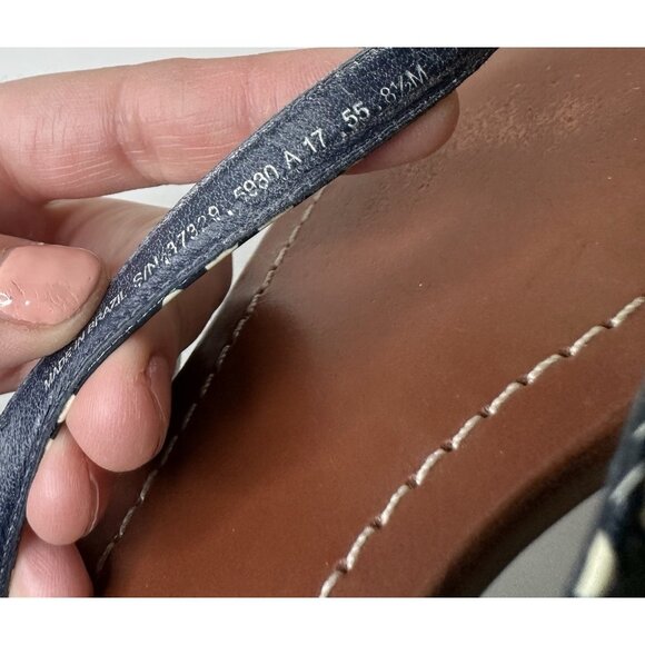 Tory Burch Terra Thong Dots Flip Flop Sandals, Navy / White 8.5 M - Picture 3 of 5